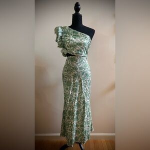 Floral One-Shoulder Maxi Dress